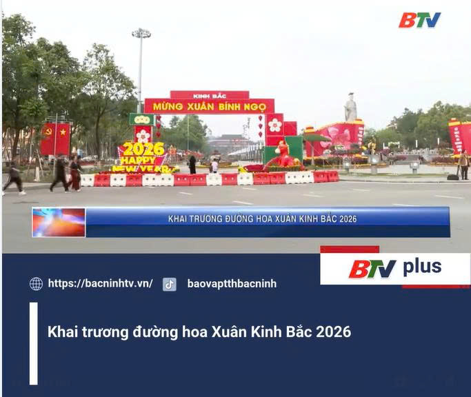 Phường Kinh Bắc khai trương Đường hoa Xuân Kinh Bắc 2026.mp4